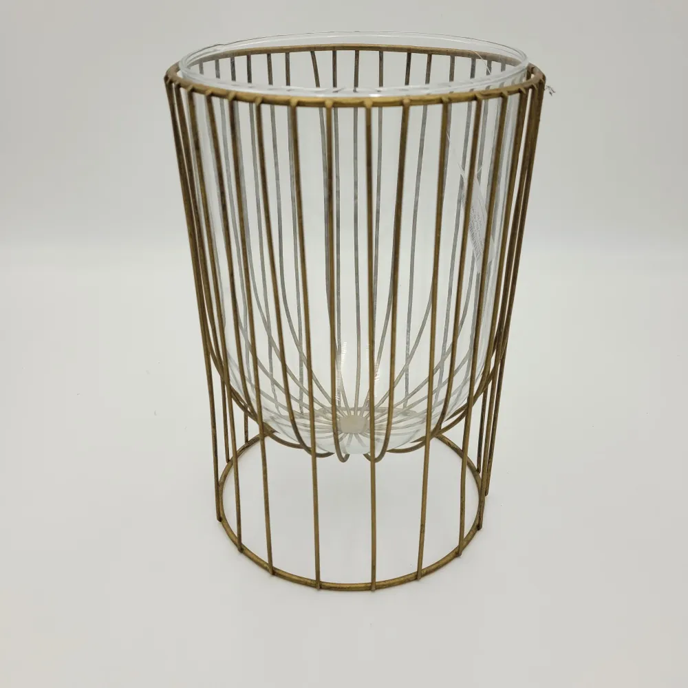 Portavelas metal líneas 16 cm diam. Petra Decora