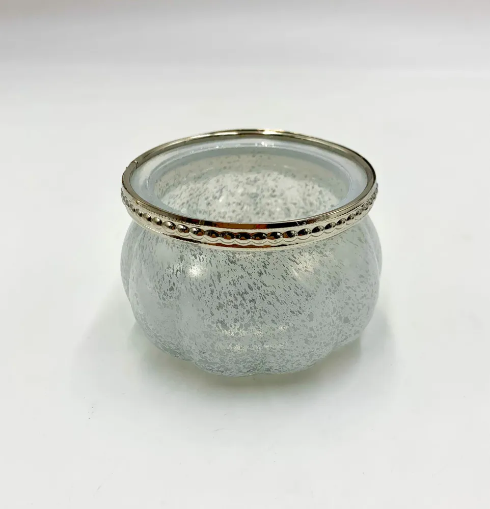Portavelas perla blanco 9cm Petra Decora