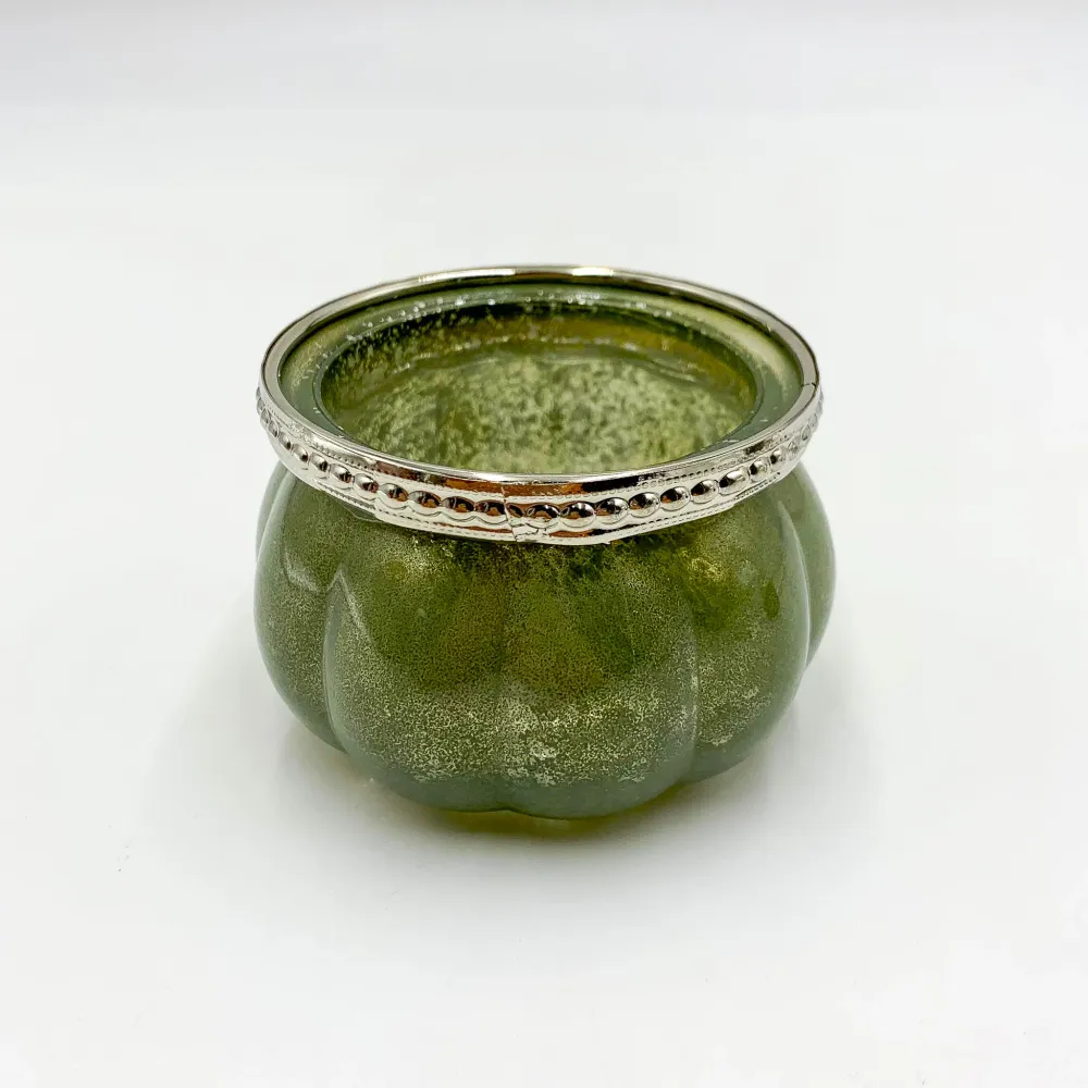 Portavelas perla verde 9cm Petra Decora