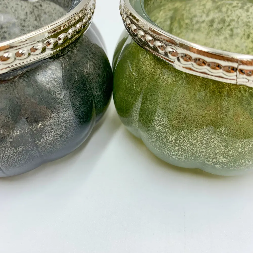 Portavelas perla verde 9cm Petra Decora