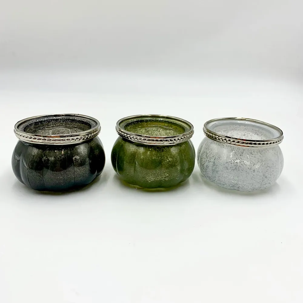 Portavelas perla verde 9cm Petra Decora