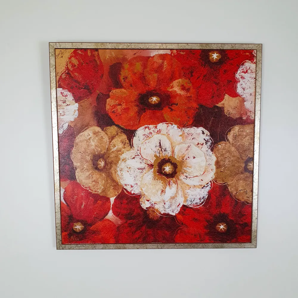Set cuadros flores rojas Petra Decora