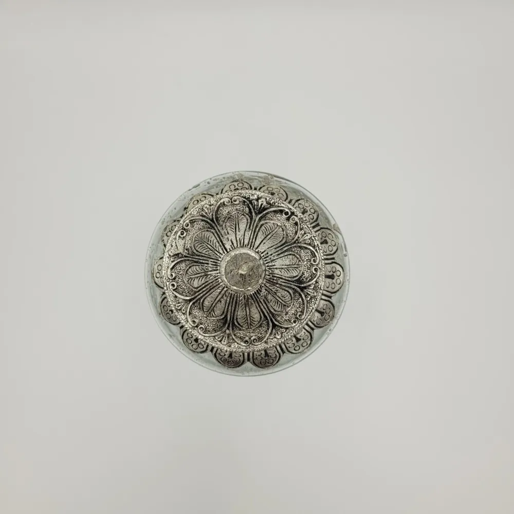 Tarro cristal tapa plata Petra Decora