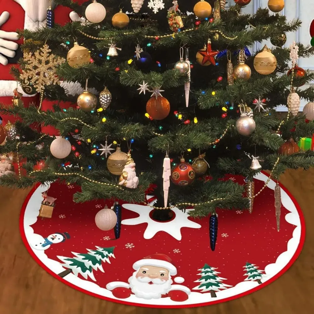 Pie Árbol Decoración Navidad Faldón 120 CM