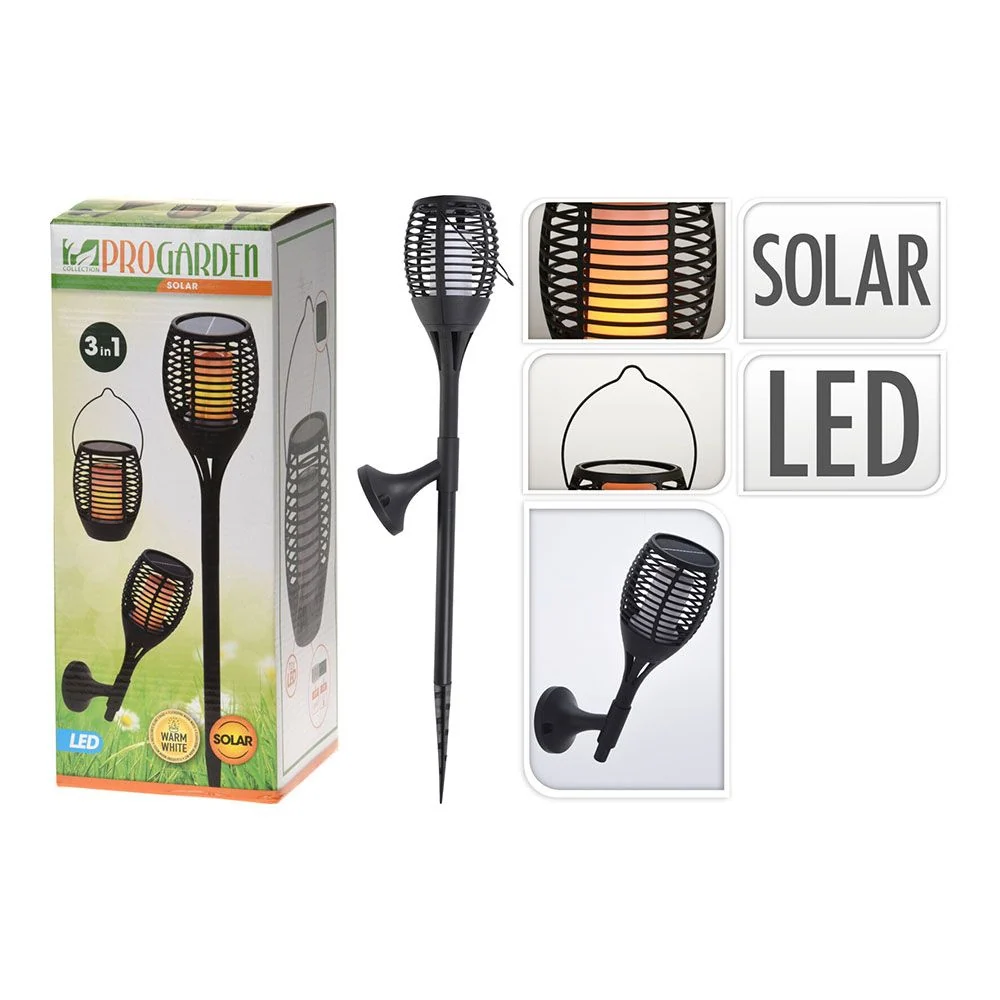 ANTORCHA SOLAR LED MULTIPOSICIÓN EFECTO FUEGO Pinturas y Tarimas Ideas