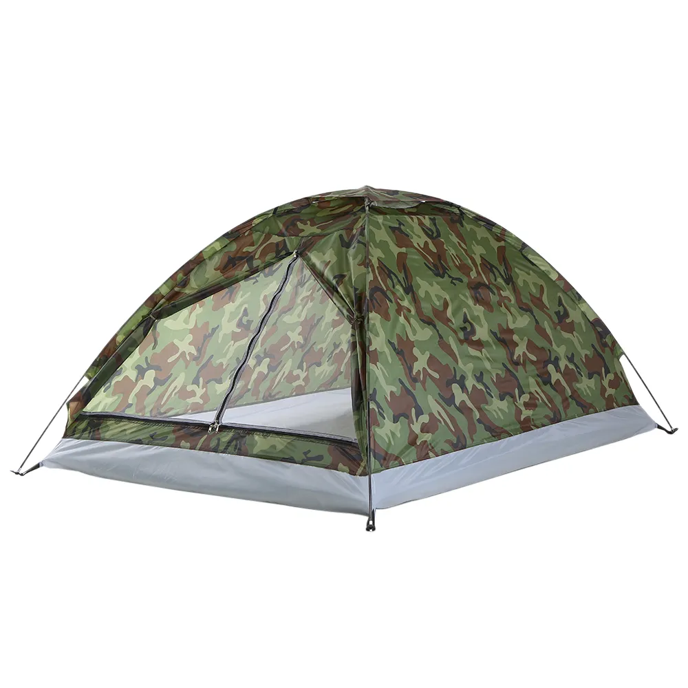 Tienda de campañ impermeable prueba de viento, sombrilla UV para 1/2 personas, equipo de tienda de campañ de camuflaje por...