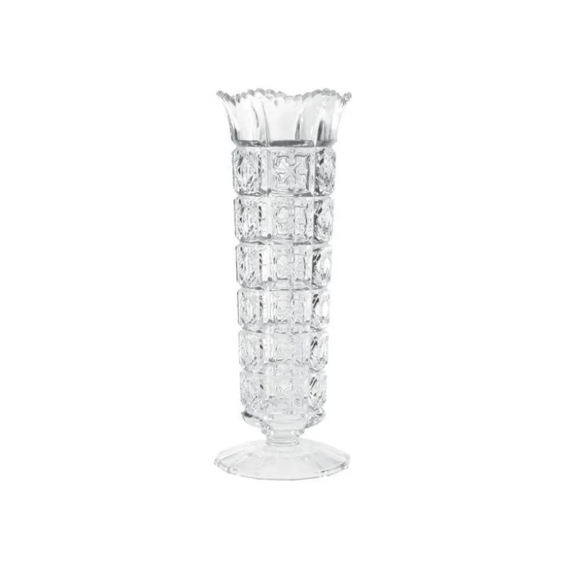 Florero Jarrón Chico Tipo Cristal de Plástico 20 cm Modelo Verona Plasvic
