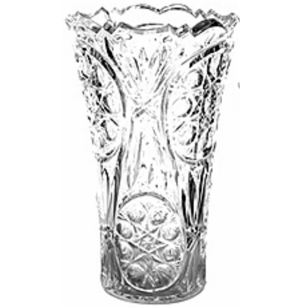 Florero Jarrón Mediano de Plástico Tipo Cristal 650 ml Modelo Bohemia Plasvic