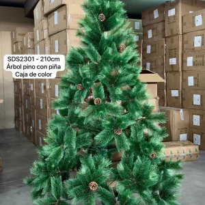Arbol de navidad navideño con piñ rama x rama 2.10m SDS2301 Plaza Dragon
