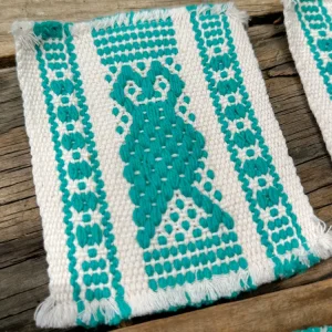 Posavasos de búho tejido mano