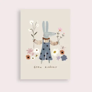 Poster Conejo jardinero - Colección growing friends & love