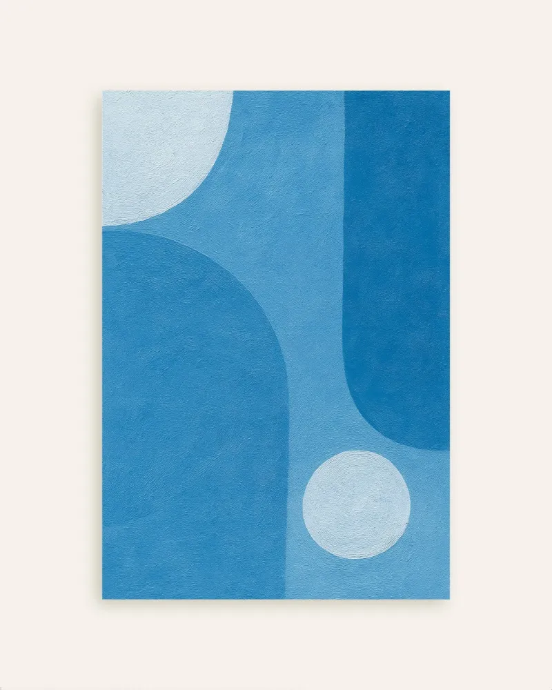 Blue Atmosphere – pósters de formas azules abstractas Posterscape Creative Studio