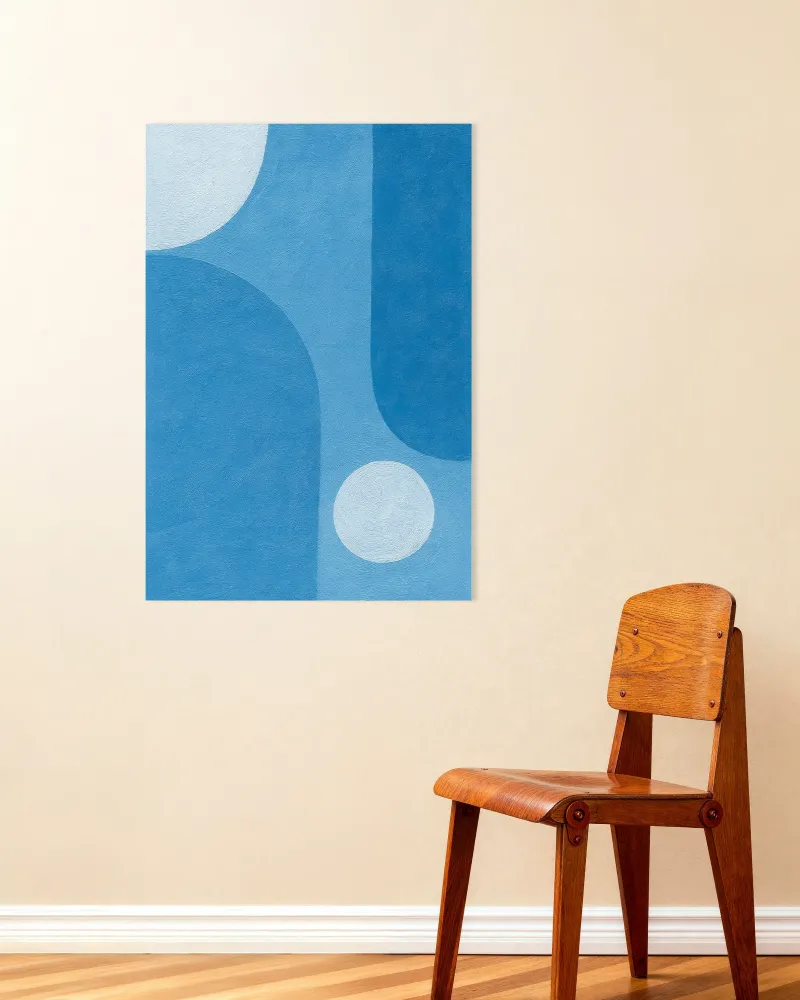 Blue Atmosphere – pósters de formas azules abstractas Posterscape Creative Studio