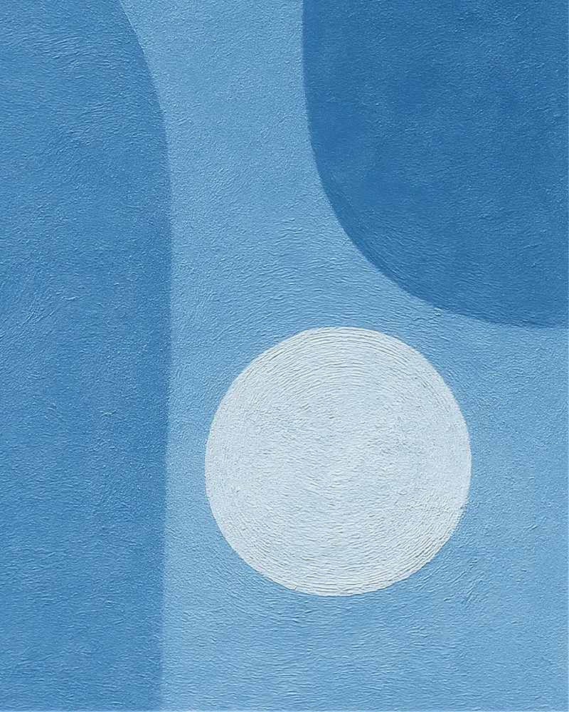 Blue Atmosphere – pósters de formas azules abstractas Posterscape Creative Studio