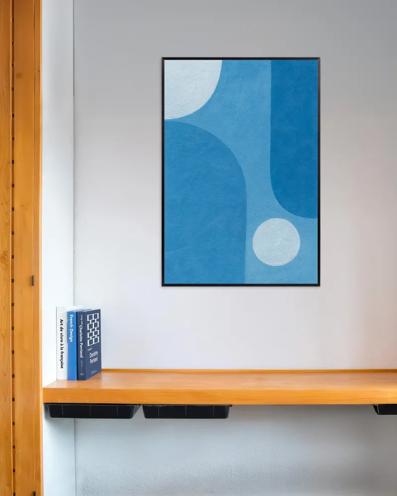 Blue Atmosphere – pósters de formas azules abstractas Posterscape Creative Studio