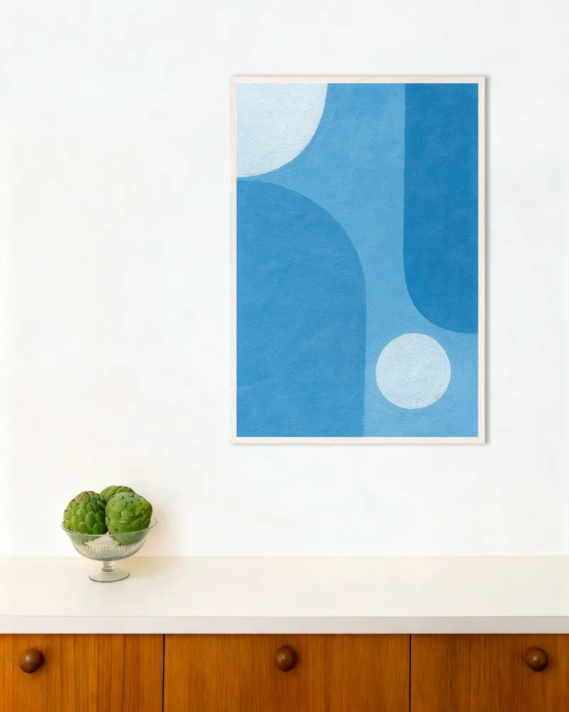 Blue Atmosphere – pósters de formas azules abstractas Posterscape Creative Studio