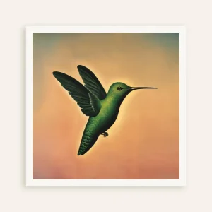 Colibrí en cielo suave Póster Posterscape Creative Studio