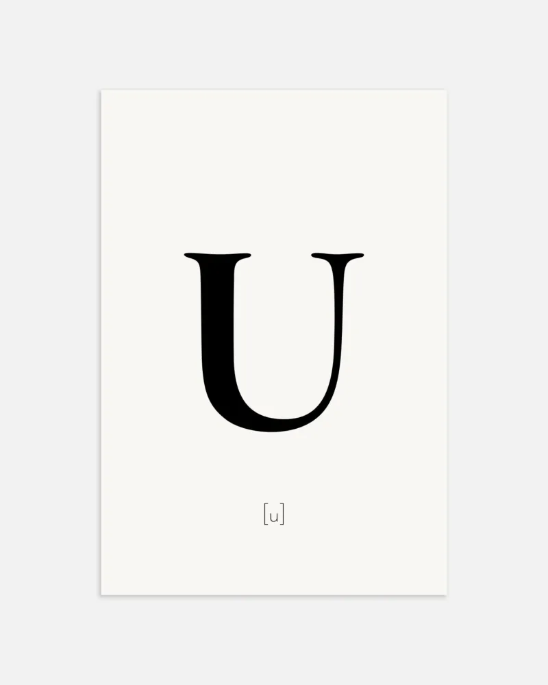 Letra U - Póster Posterscape Creative Studio