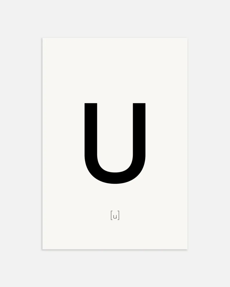 Letra U - Póster Posterscape Creative Studio