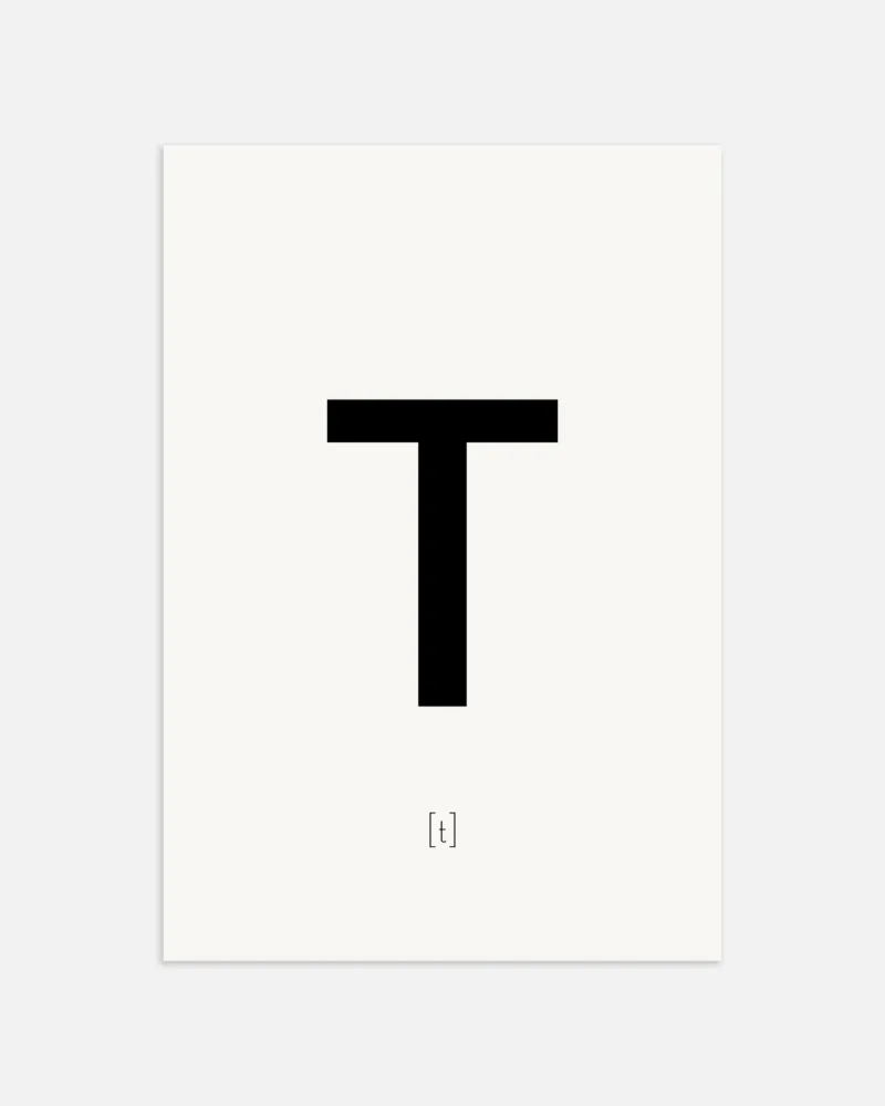 Letra T - Póster Posterscape Creative Studio