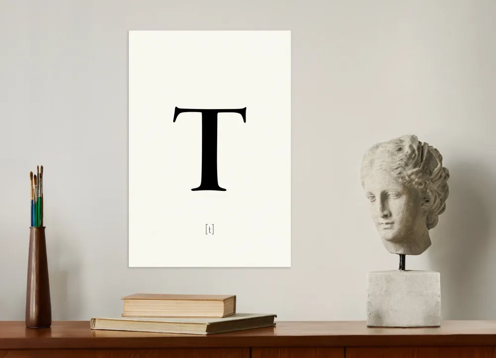 Letra T - Póster Posterscape Creative Studio