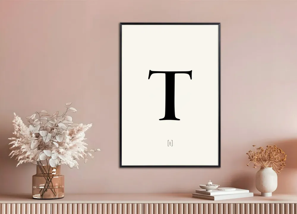 Letra T - Póster Posterscape Creative Studio