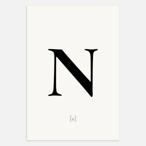 Letra N - Póster Posterscape Creative Studio