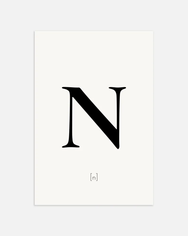 Letra N - Póster Posterscape Creative Studio