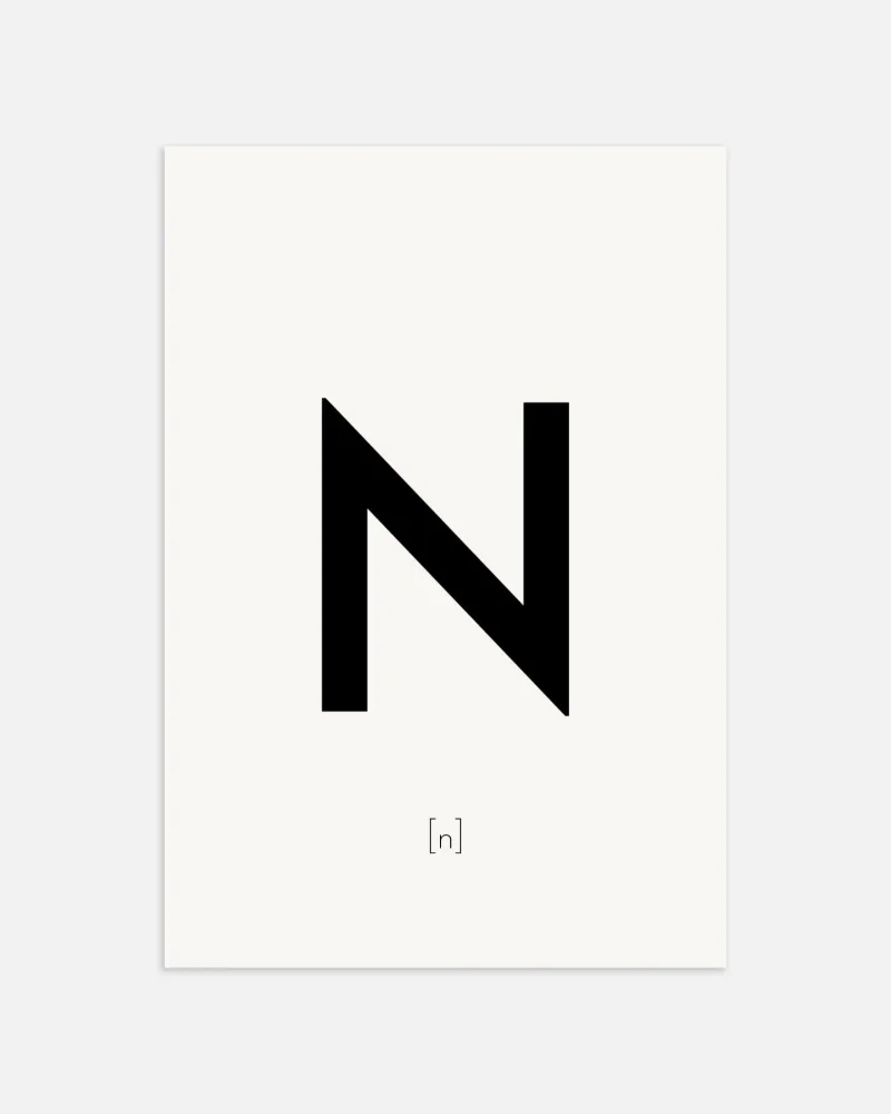 Letra N - Póster Posterscape Creative Studio