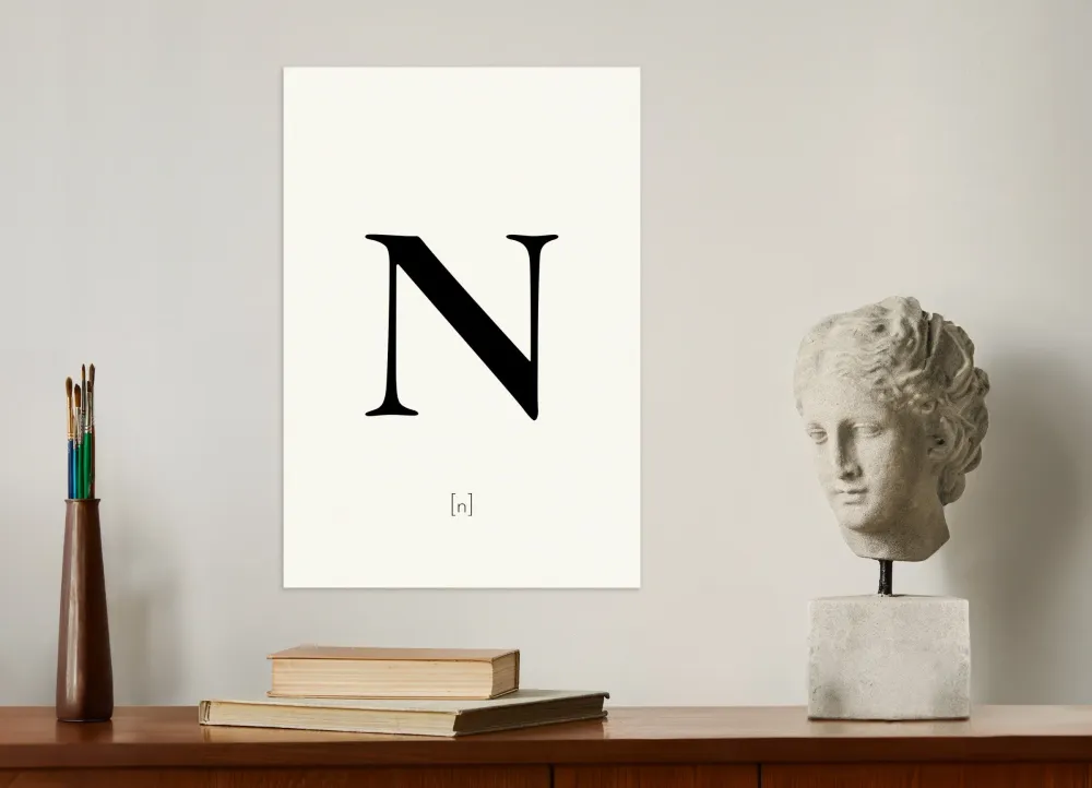 Letra N - Póster Posterscape Creative Studio