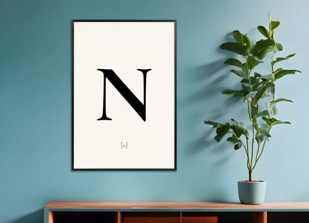 Letra N - Póster Posterscape Creative Studio