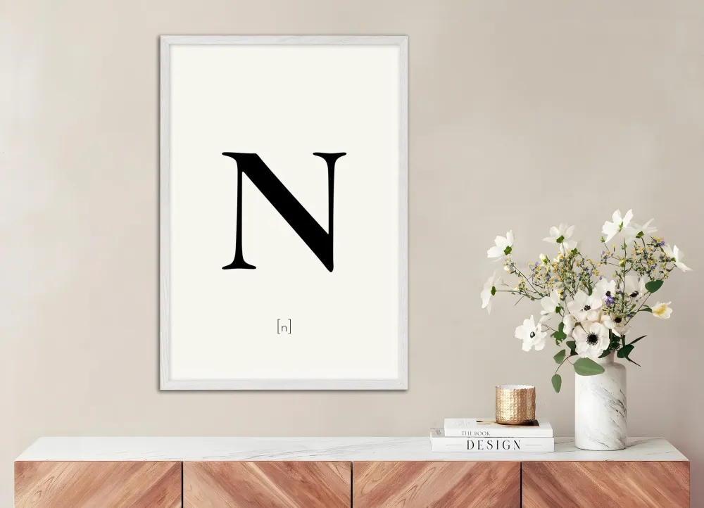 Letra N - Póster Posterscape Creative Studio