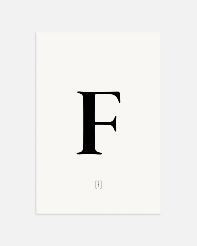 Letra F - Póster Posterscape Creative Studio