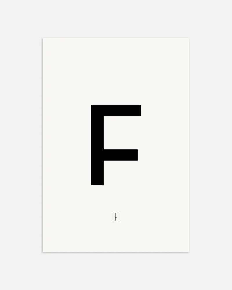 Letra F - Póster Posterscape Creative Studio
