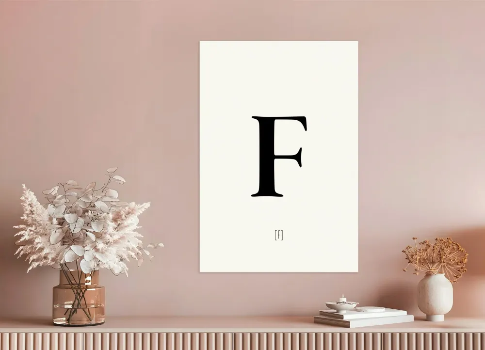 Letra F - Póster Posterscape Creative Studio