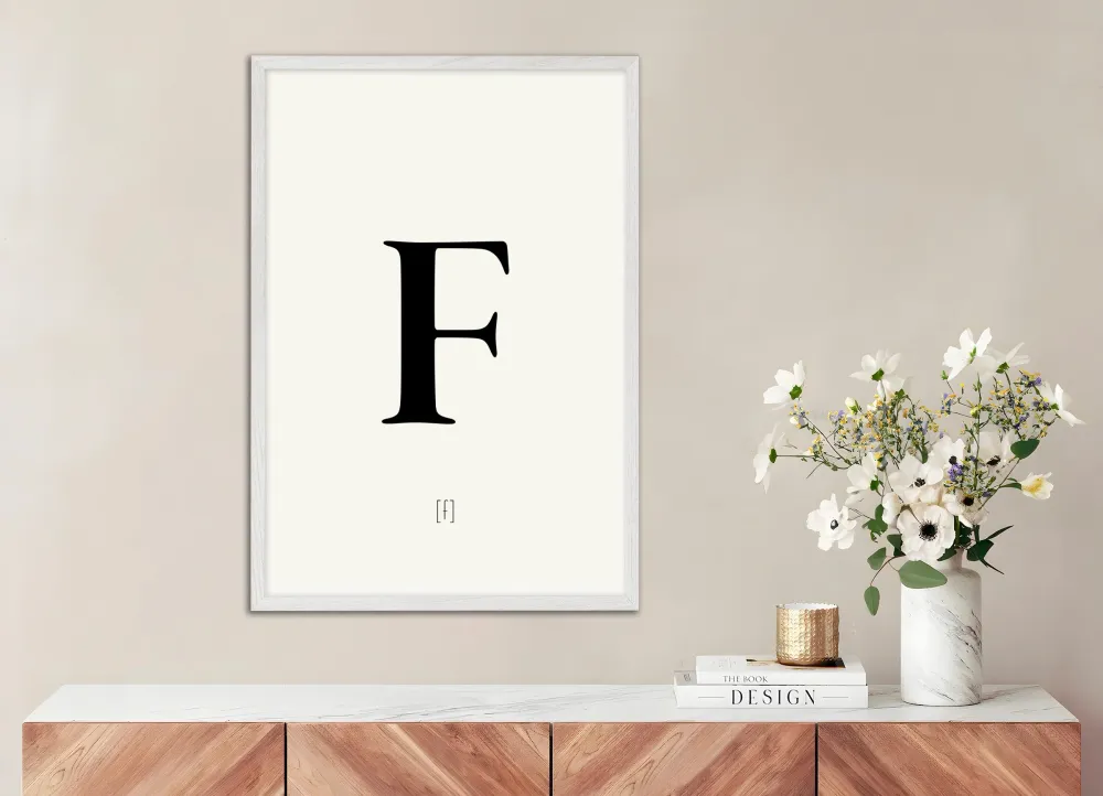 Letra F - Póster Posterscape Creative Studio