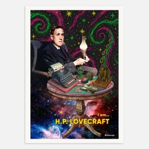 Lámina decorativa de H.P. Lovecraft - Retrato de Horror Cósmico Póster Posterscape Creative Studio