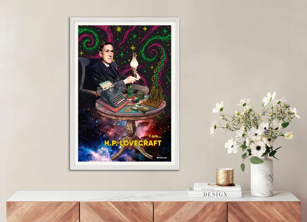 Lámina decorativa de H.P. Lovecraft - Retrato de Horror Cósmico Póster Posterscape Creative Studio