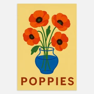 Póster de Amapolas Rojas Posterscape Creative Studio
