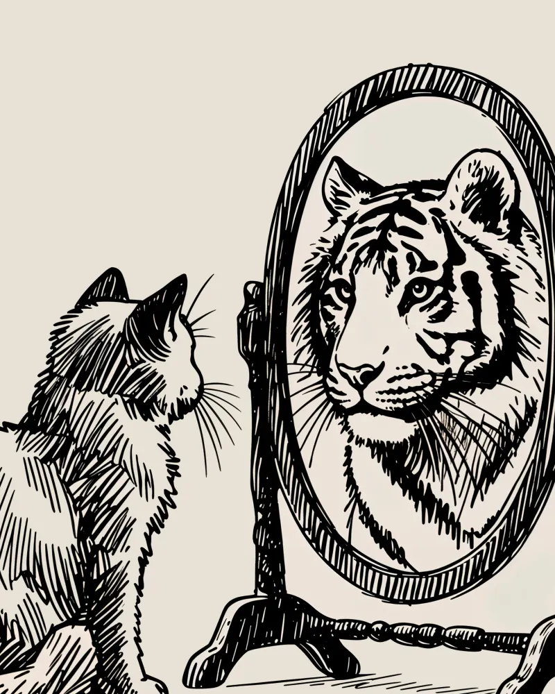Póster motivacional de gato Posterscape Creative Studio