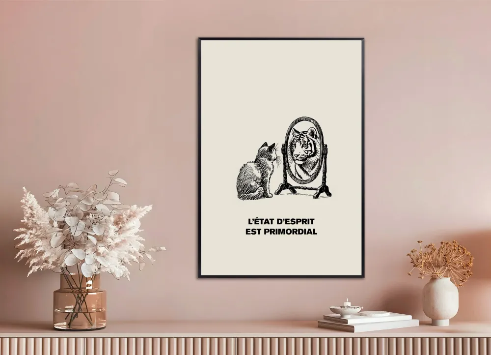 Póster motivacional de gato Posterscape Creative Studio