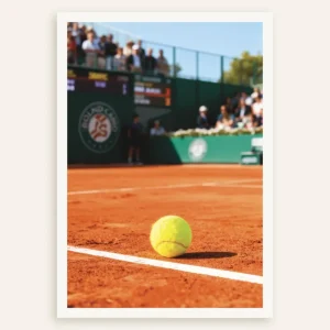 Póster de tenis Roland Garros – Lámina decorativa con fotografí de pista de tierra batida Posterscape Creative Studio