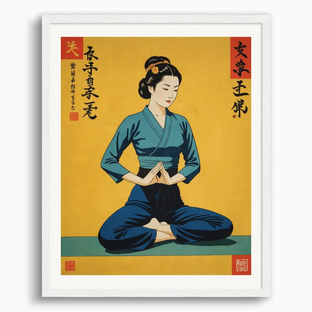 Póster vintage japonés, Yoga - Póster Posterscape Creative Studio