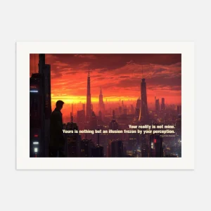Tu realidad no es la mí, Philip K. Dick - 01 - Atardecer - Póster Posterscape Creative Studio