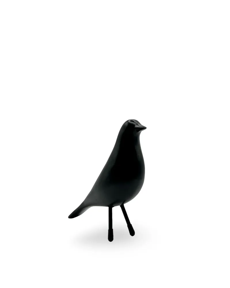 Figura decorativa ave de resina Noir Pot & Decor