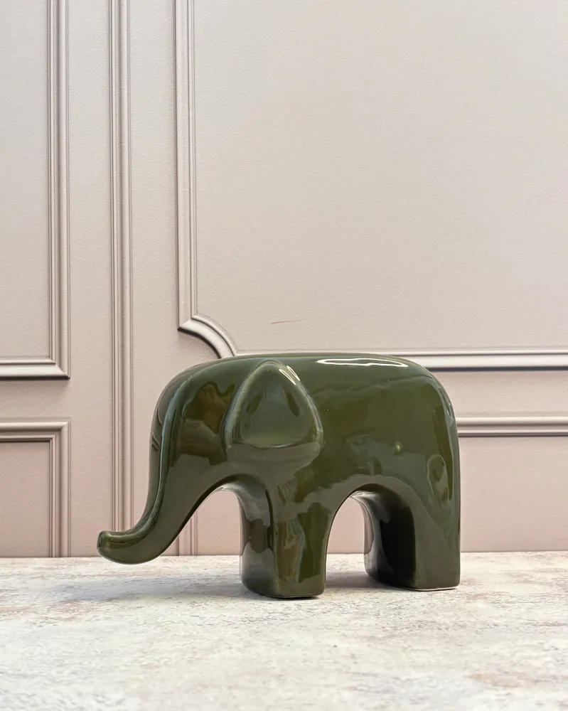 Figura decorativa elefante de cerámica Pot & Decor