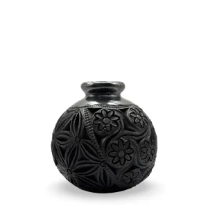 Florero mini barro negro Flores Pot & Decor