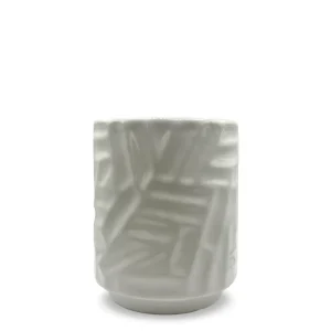 Maceta de cerámica blanca chica Nara Pot & Decor