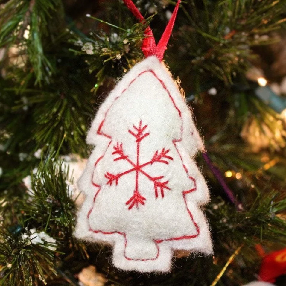Adorno de árbol de comercio justo Prajwol /NepaCrafts
