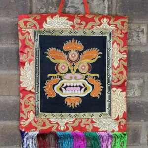 Brocado Mahakala colgante de pared Prajwol /NepaCrafts